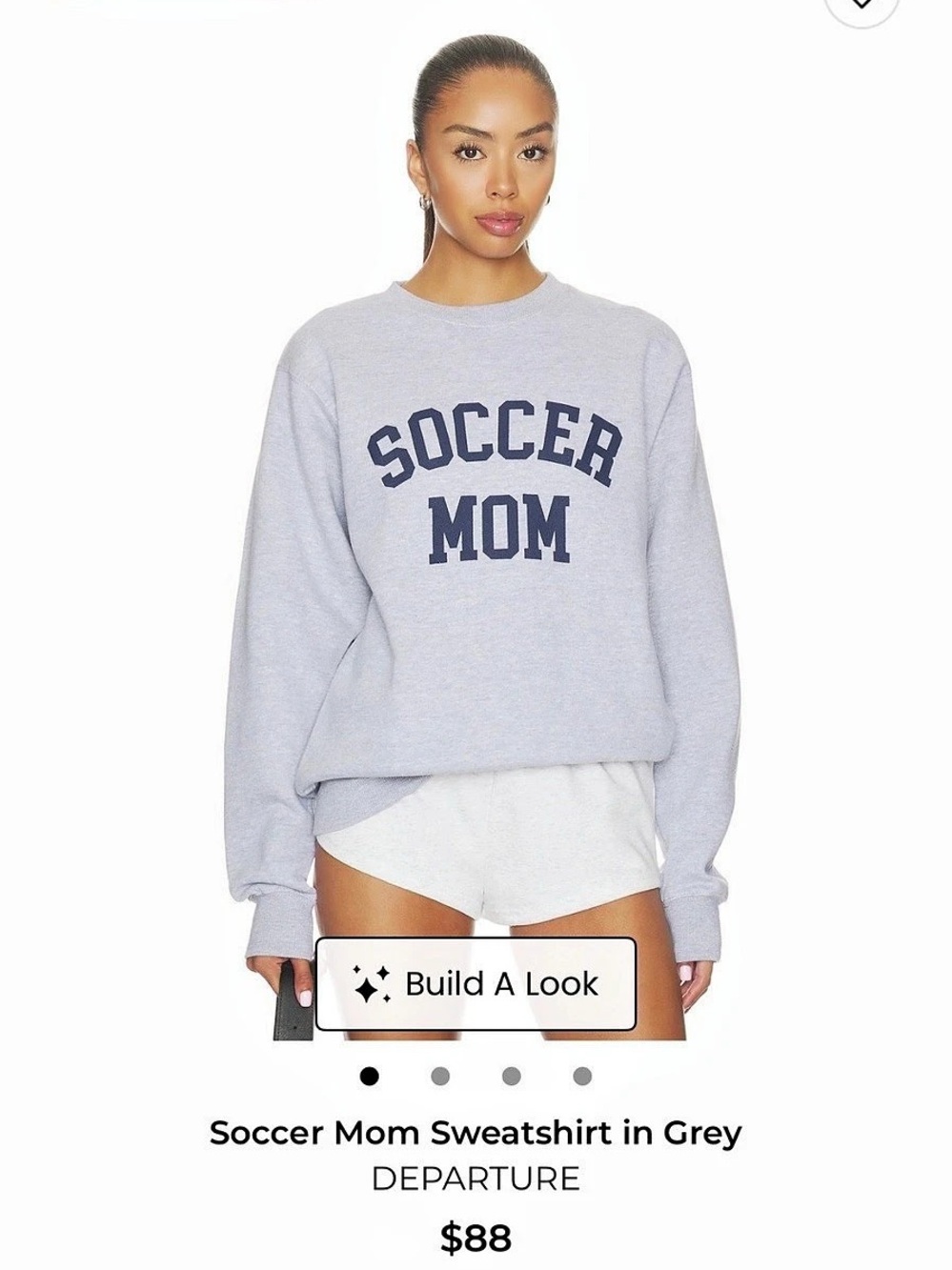 DEPARTURE Soccer Mom Sweatshirt Gray Graphic Sweatshirt